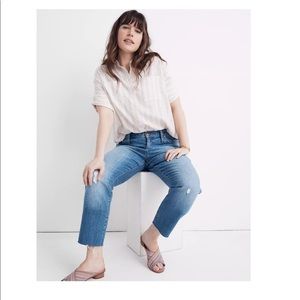 MADEWELL High Rise Slim Crop Boyjean